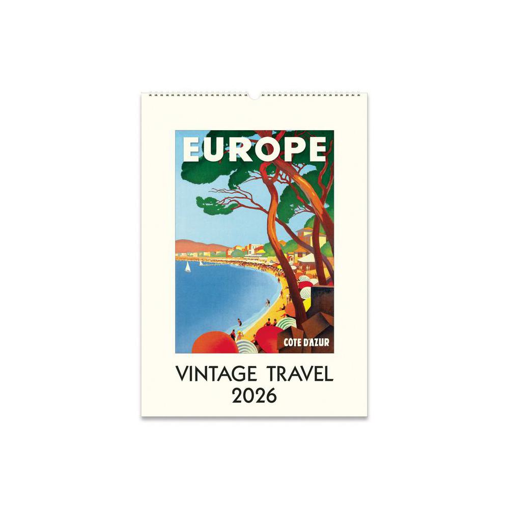 Cavallini, Calendars, Art & School, 2026, Wall style, Vintage Travel, 933097